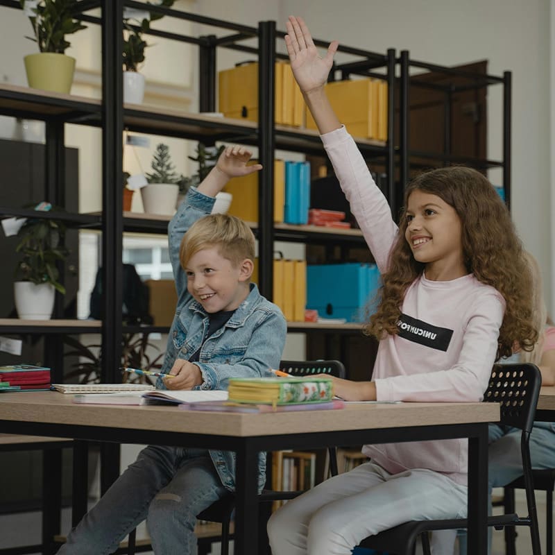 students in class