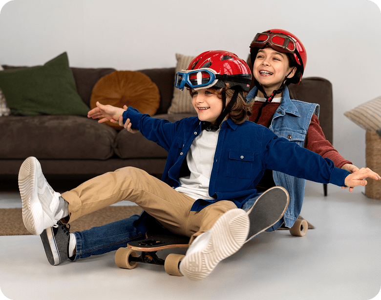 kids using skateboard, fun